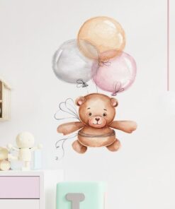 Stickers Chambre Bébé - Ourson Mignon sur un Nuage Stickers Chambre Bébé - Ourson Mignon sur un Nuage