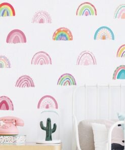 Alternative view of Stickers Chambre Fille - Arc en Ciel Roses