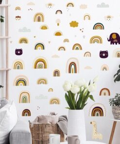 Alternative view of Stickers Chambre Bébé - Arc en Ciel Marrons