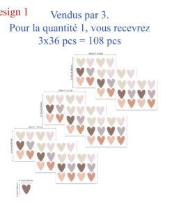 Stickers Chambre Fille - Coeurs - Formes Stickers Chambre Fille - Coeurs - Formes