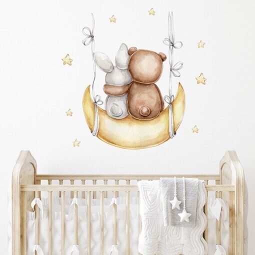 Stickers Chambre Bebe Petit Lapin Et Petit Ours Sur La Lune Stickers Chambre Bebe Stickers Chambre Bebe Petit Lapin Et Petit Ours Sur La Lune Stickers Chambre Bebe