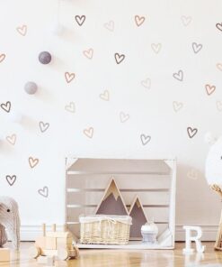 Stickers Chambre Fille - Coeurs Contours - Formes Stickers Chambre Fille - Coeurs Contours - Formes