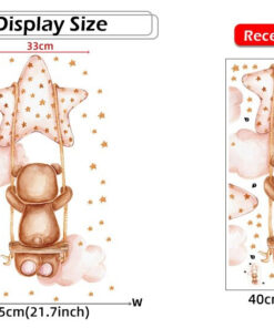 Stickers Chambre Fille - Petit Ours sur le Soleil