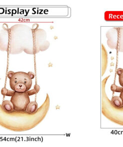 Stickers Chambre Fille - Petit Ours sur le Soleil