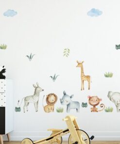 Stickers Chambre Bébé - Petits Animaux de la Savane Stickers Chambre Bébé - Petits Animaux de la Savane