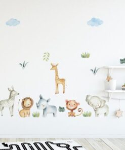 Alternative view of Stickers Chambre Bébé - Petits Animaux de la Savane
