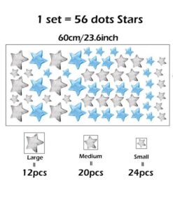 Stickers Chambre Bébé - Petit Elephant sur la Lune Bleue Stickers Chambre Bébé - Petit Elephant sur la Lune Bleue