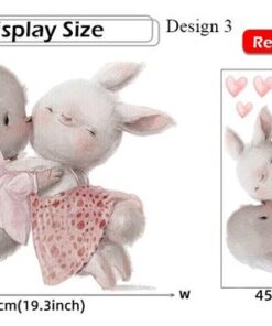 Stickers Chambre Fille - Maman Lapin avec Bébé Lapin Stickers Chambre Fille - Maman Lapin avec Bébé Lapin