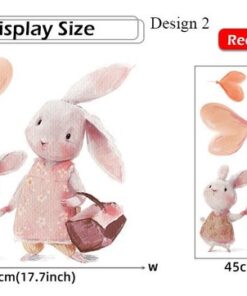 Stickers Chambre Fille - Maman Lapin avec Bébé Lapin Stickers Chambre Fille - Maman Lapin avec Bébé Lapin