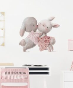 Stickers Chambre Fille - Maman Lapin avec Bébé Lapin Stickers Chambre Fille - Maman Lapin avec Bébé Lapin