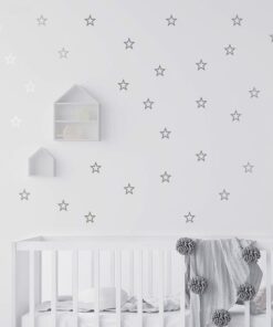 Stickers Chambre Fille - Etoiles Contour Doré