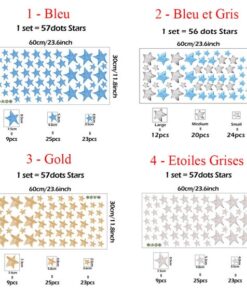 Stickers Chambre Fille - Etoiles Aquarelle Dorées Stickers Chambre Fille - Etoiles Aquarelle Dorées