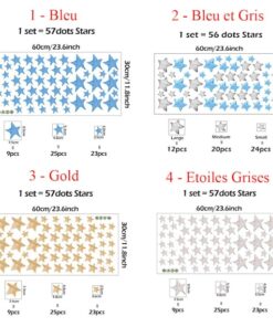 Stickers Chambre Garçon - Etoiles Aquarelles Bleues Stickers Chambre Garçon - Etoiles Aquarelles Bleues