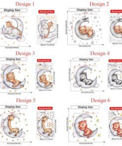 Stickers Chambre Bébé - Petit Tigre sur la Lune Stickers Chambre Bébé - Petit Tigre sur la Lune