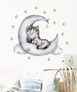 Stickers Chambre Bébé - Petit Singe sur la Lune