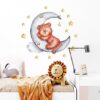 Stickers Chambre Bébé - Petit Tigre sur la Lune