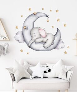 Stickers Chambre Bébé - Petit Singe sur la Lune