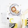 Stickers Chambre Bébé - Petit Lion sur la Lune
