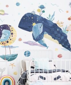 Stickers Chambre Bébé - Baleine dans l'Océan Stickers Chambre Bébé - Baleine dans l'Océan