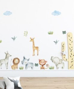 Stickers Chambre Bébé - Petits Animaux de la Savane Stickers Chambre Bébé - Petits Animaux de la Savane
