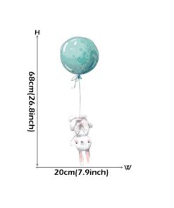 Stickers Chambre Garçon - Ensemble de 3 - Ours sur la Lune et Lapins Ballons Stickers Chambre Garçon - Ensemble de 3 - Ours sur la Lune et Lapins Ballons