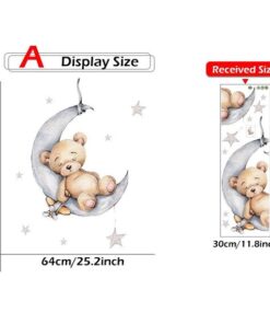 Alternative view of Stickers Chambre Garçon - Ensemble de 3 - Ours sur la Lune et Lapins Ballons