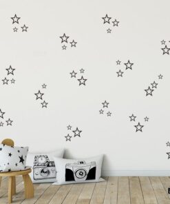 Stickers Chambre Fille - Etoiles Contour Doré