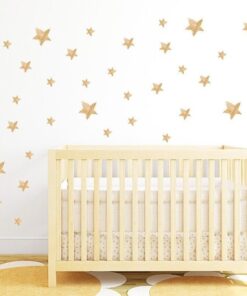 Alternative view of Stickers Chambre Fille - Etoiles Aquarelle Roses et Grises