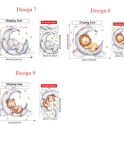 Stickers Chambre Bébé - Petit Lion sur la Lune