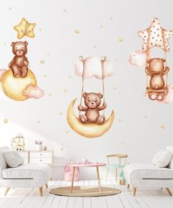 Alternative view of Stickers Chambre Fille - Petit Ours sur le Soleil