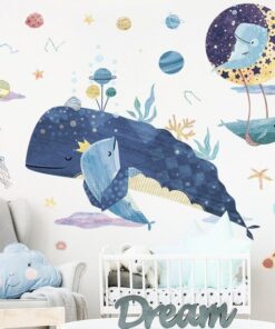 Alternative view of Stickers Chambre Bébé - Baleine dans l'Océan