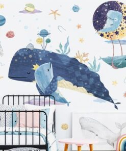 Stickers Chambre Bébé - Baleine dans l'Océan Stickers Chambre Bébé - Baleine dans l'Océan