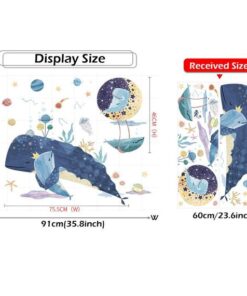 Stickers Chambre Bébé - Baleine dans l'Océan Stickers Chambre Bébé - Baleine dans l'Océan