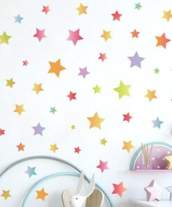 Stickers Chambre Fille - Etoiles Multicolores Formes Stickers Chambre Fille - Etoiles Multicolores Formes