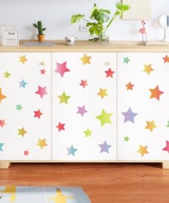 Stickers Chambre Fille - Etoiles Multicolores Formes Stickers Chambre Fille - Etoiles Multicolores Formes