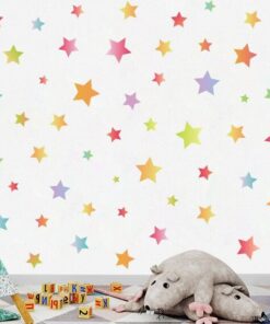 Stickers Chambre Fille - Etoiles Multicolores Formes Stickers Chambre Fille - Etoiles Multicolores Formes