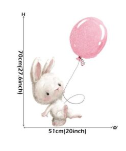 Stickers Lapin Rose Pour Lit Bébé