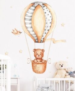 Alternative view of Stickers Chambre Bébé - Petit Ours en Montgolfière