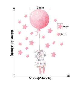 Stickers Lapin Rose Pour Lit Bébé