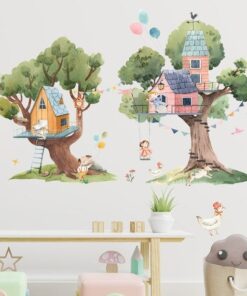 Stickers Chambre Bébé - Cabanes dans les Arbres