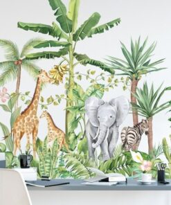 Alternative view of Stickers Chambre Bébé - Jungle Tropicale Grande Taille