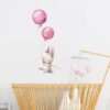 Stickers Chambre Fille - Lapin Mignon 2 Ballons Roses