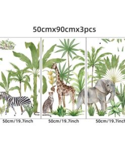 Stickers Chambre Bébé - Jungle Tropicale Savane Panda Stickers Chambre Bébé - Jungle Tropicale Savane Panda