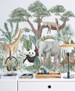 Stickers Chambre Bébé - Jungle Tropicale Grande Taille