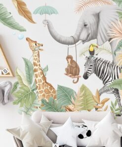 Stickers Chambre Bébé - Animaux Savane Eléphant Stickers Chambre Bébé - Animaux Savane Eléphant