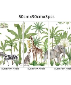 Stickers Chambre Bébé - Jungle Tropicale Grande Taille