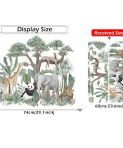 Stickers Chambre Bébé - Jungle Tropicale Grande Taille