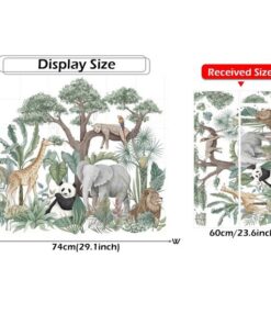 Stickers Chambre Bébé - Jungle Tropicale Eléphant