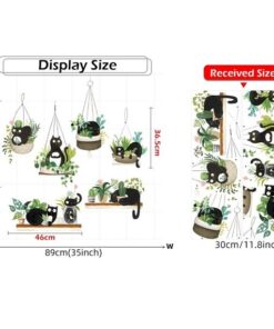 Stickers Chambre Bébé - Chats Mignons Plantes