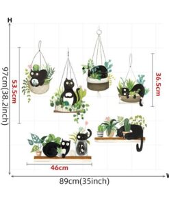 Alternative view of Stickers Chambre Bébé - Chats Mignons Plantes